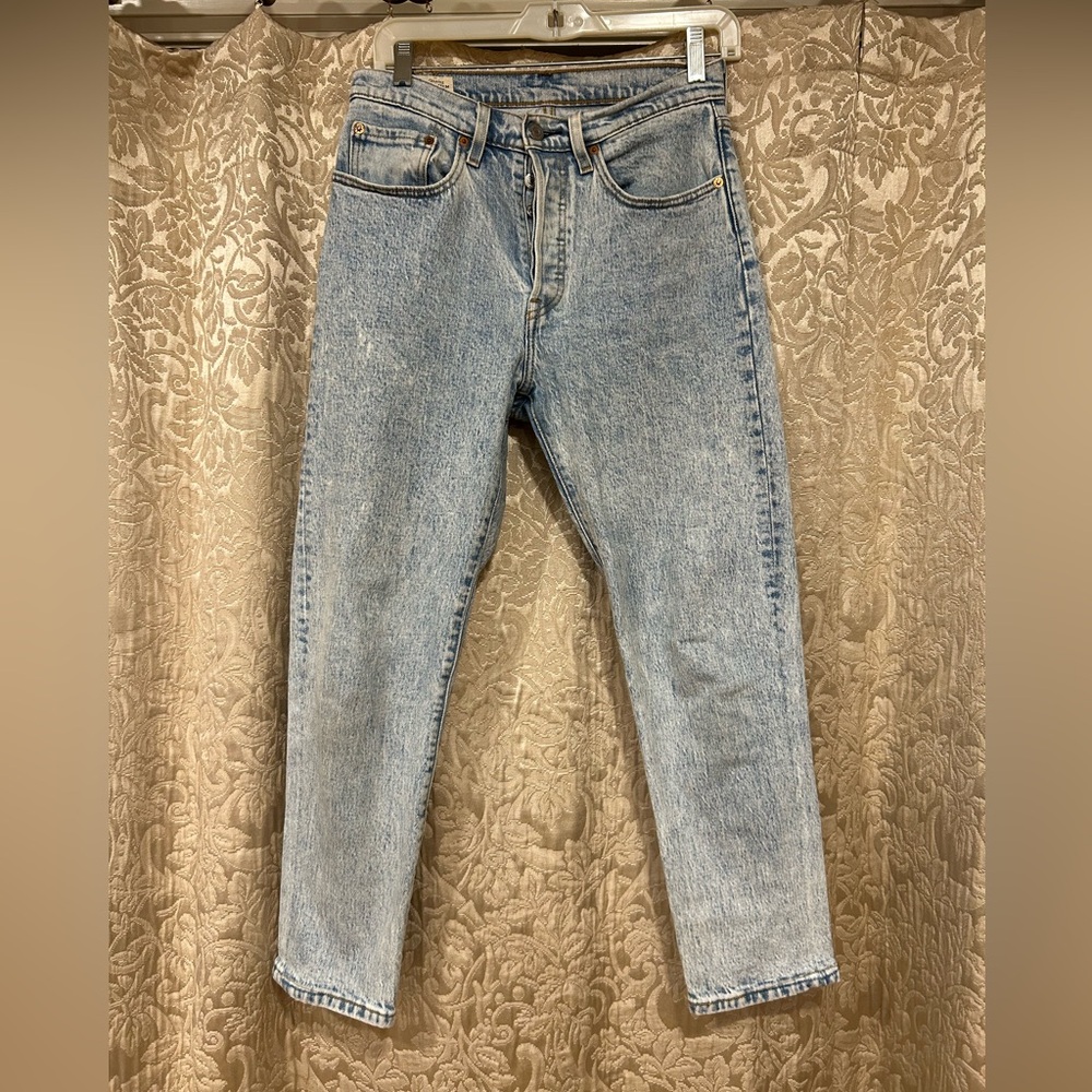 LEVI'S Women's 501 Jeans Size W26 / L26 - Light Blue, Button Fly, Quality - Picture 2 of 16